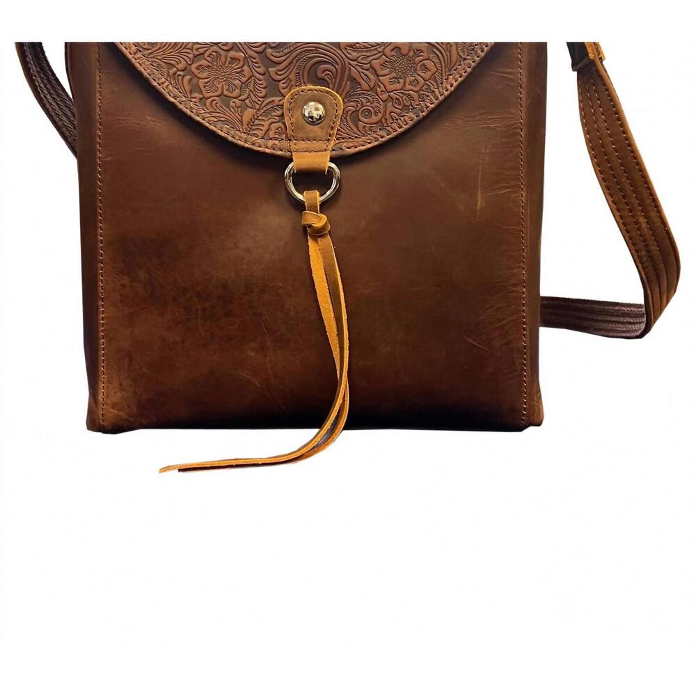 NEW ROMA LEATHERS women's vintage leather crossbody shoulder bag with adjustable